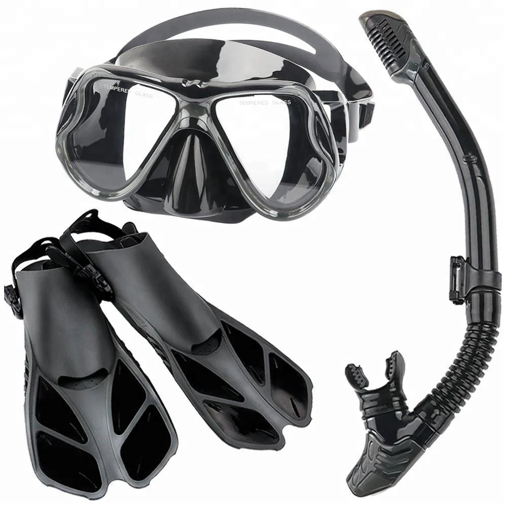 Tube 1/2x Snorkel Set Adult Youth Snorkeling Gear Dry Top Frameless Mask Diving 