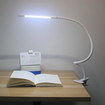 4.5W Aluminum silicone material Led Office Beside Gooseneck Clip On Table Lamp