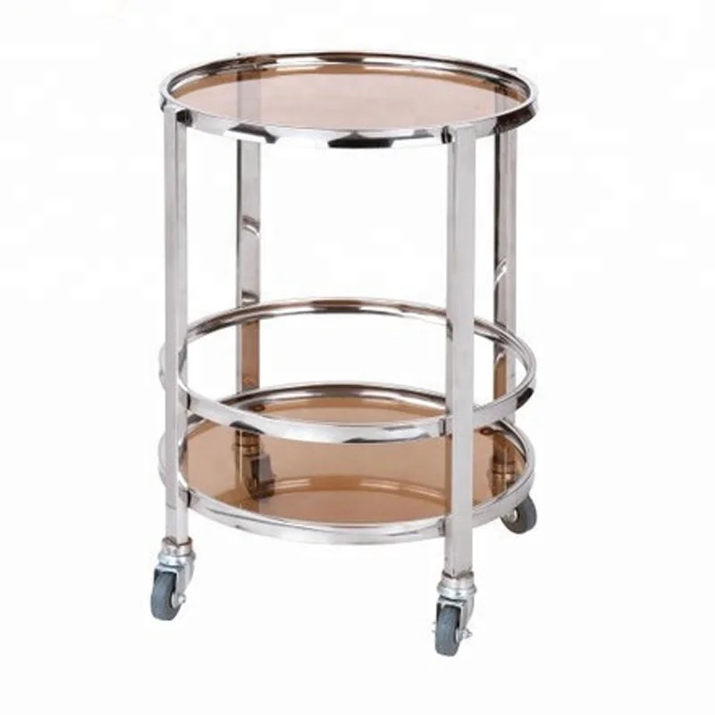 Deluxe Gold Juice bar Cart with Wheels Used Catering Equipment for Sale