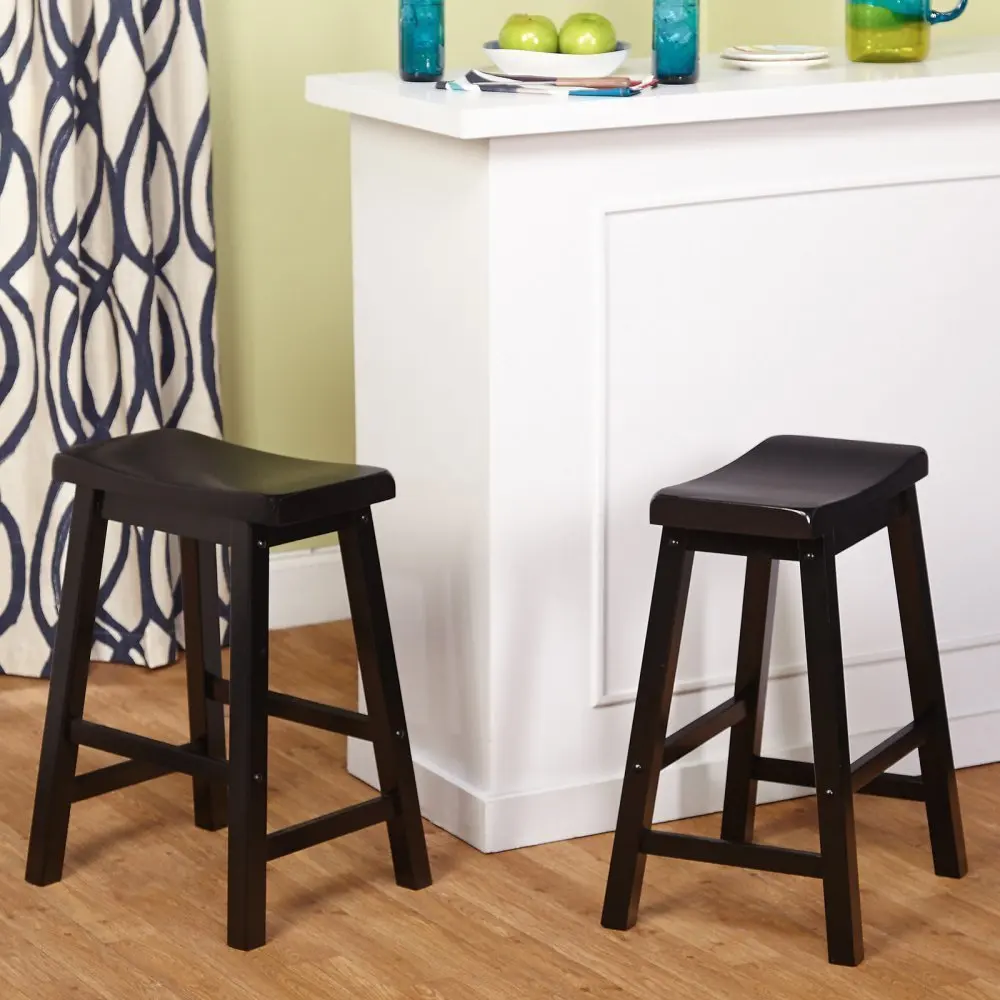 Systems Set Of 2 24 Inch Belfast Wooden Saddle Stools Cheap Bar