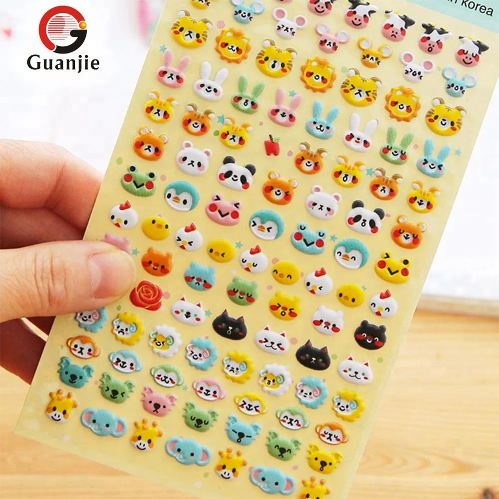 Детская клейкая 3D пышная пенопластовая мультяшная наклейка