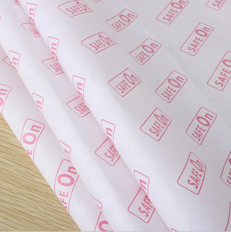 Buy White Silk Paper With Black Logo / Black Logo On White Tissue Paper /  Cloth Packaging Wrapping Tissue Paper from Xiamen Keyenter Imp. & Exp. Co.,  Ltd., China