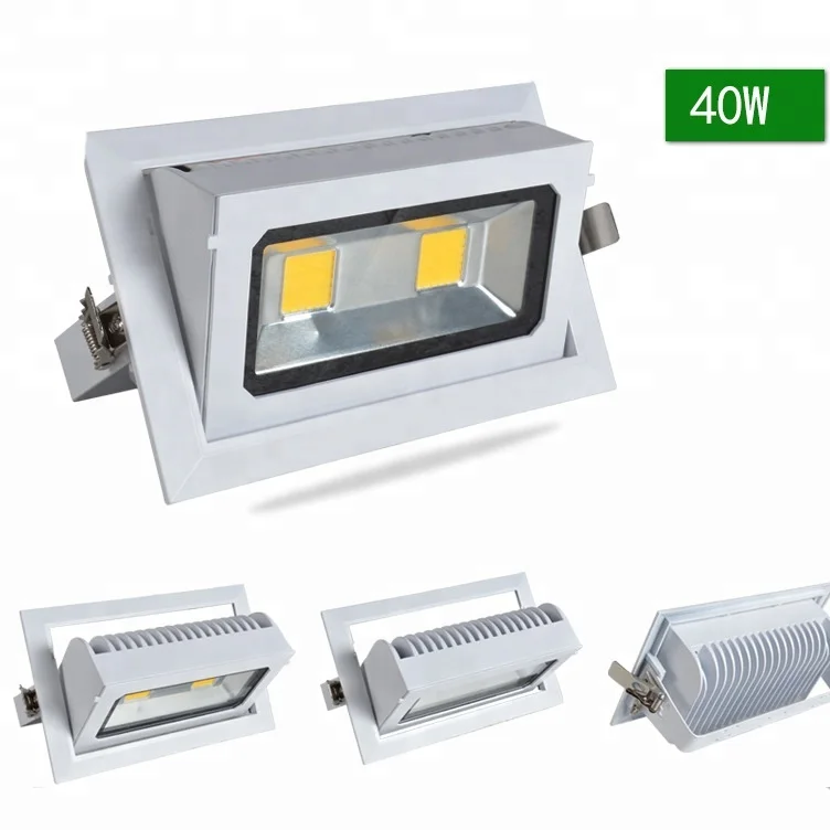 Водонепроницаемый IP65 утопленный 40 Вт регулируемый угол прямоугольный потолочный светильник Прямоугольный Светодиодный