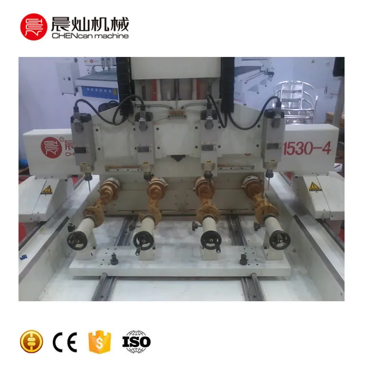 4 Heads 3d 4 Axis Multi Spindles CNC Router with Rotary