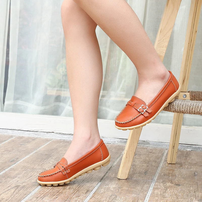 Vintage Flats Stylish Durable Genuine Leather Shoes