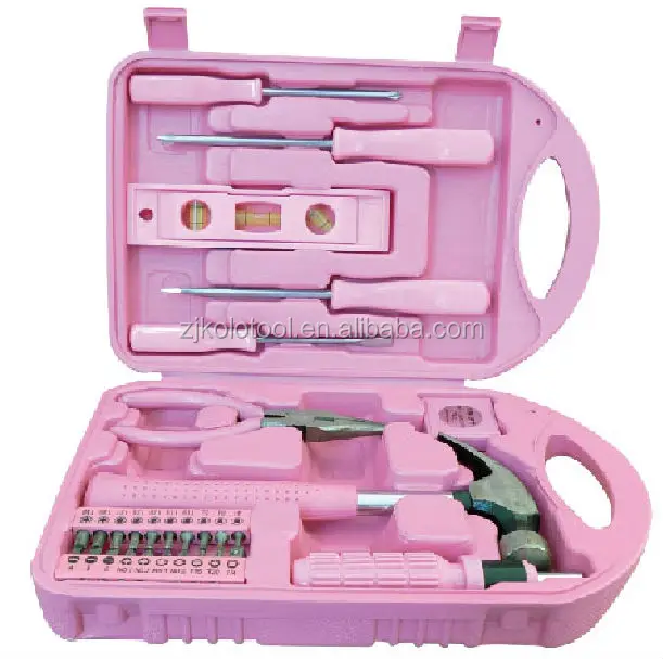 29pcs Pink Tool Power Craft Tool Set,Tool Case Set,Multi Purpose 
