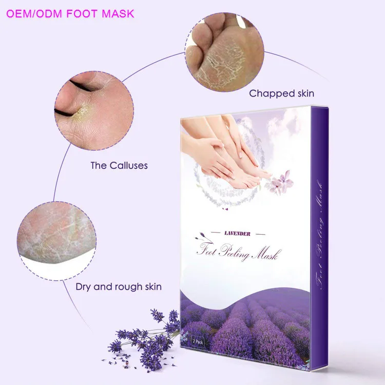 Увлажняющая отшелушивающая маска для ног от частного бренда лаванды пилинг для ног маска для ухода за кожей ног