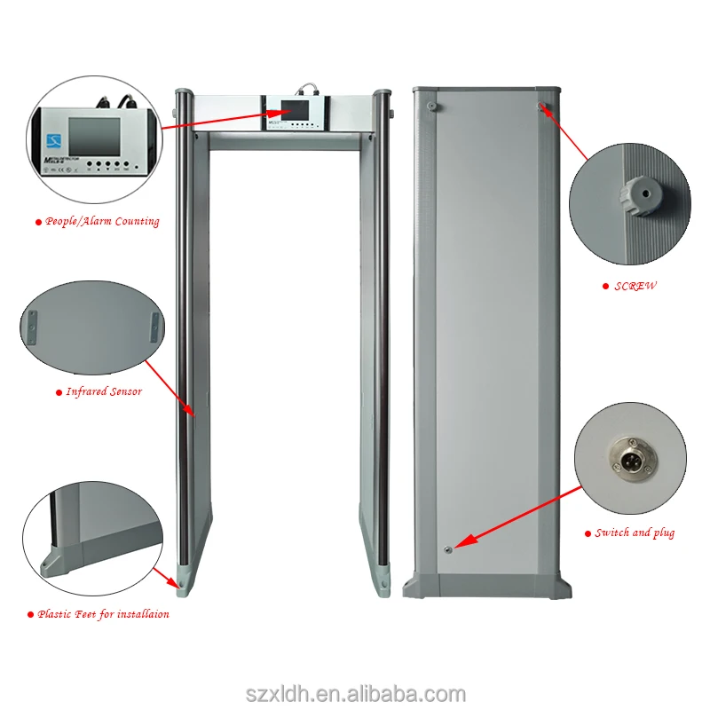 special style 24 zones walk through metal detector walk through gate
