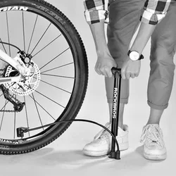 ROCKBROS Bicycle Accessories tire hand Pump portable Aluminum alloy Presta Schrader( AV/FV) MTB Road Bike Bicycle Air Pump