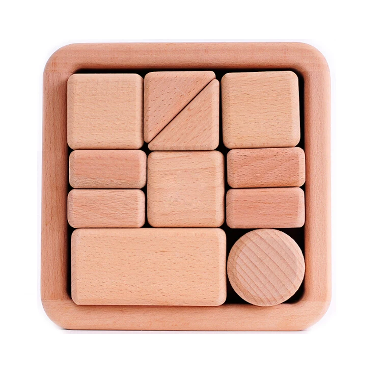
Натуральный большой деревянный кубический конструктор, строительные игрушки, набор кирпичей для укладки, настольные игры Eco 