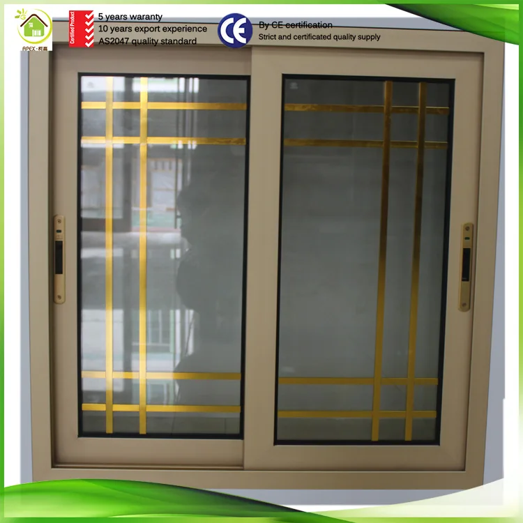 Small Sliding windows Tempered Glass Window Grill Design