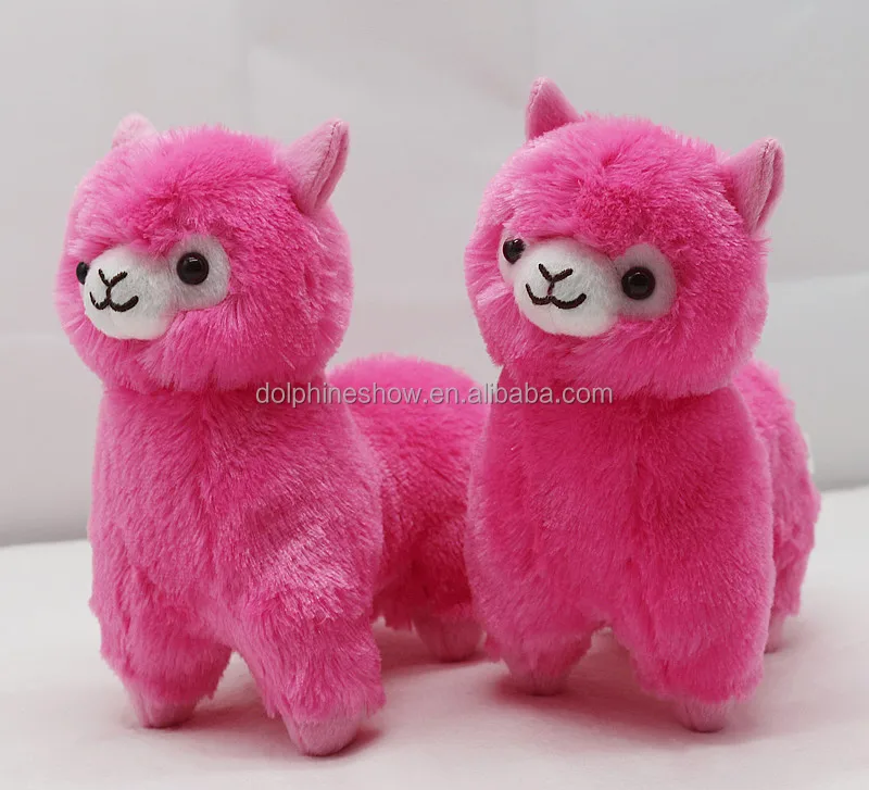 Pretty Pink Soft Plush Llama Kids Toy Promotion Gift OEM Custom LOGO Cute  Stuffed Animal Pink Alpaca Plush Toy