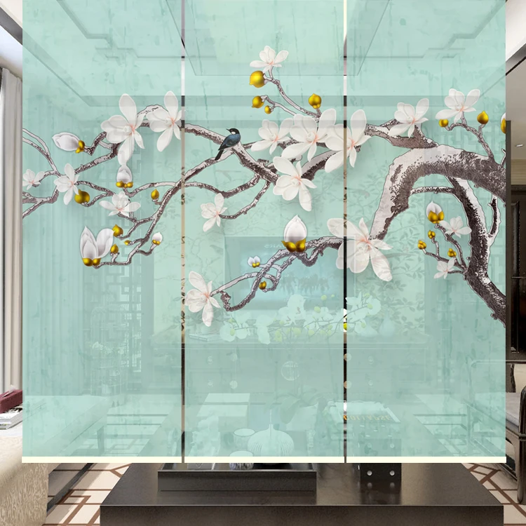 Необычная элегантная шторка с цветочным принтом для гостиной