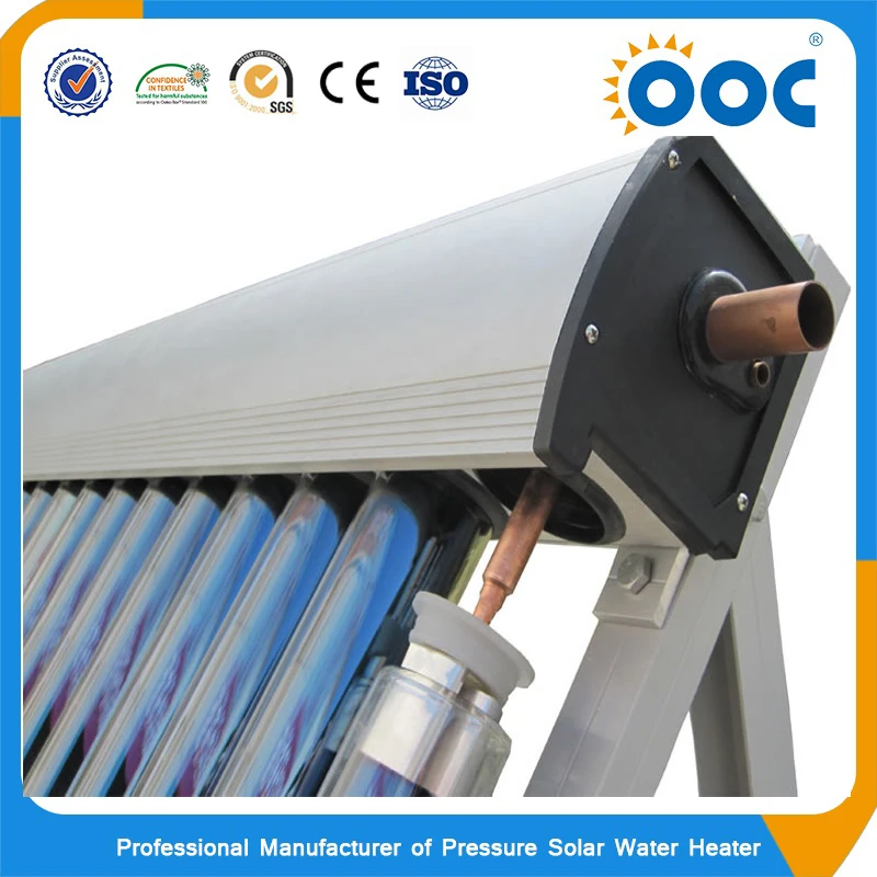 15 Tubes Heat Pipe Solar Collector with 45 Degree Aluminum Frame