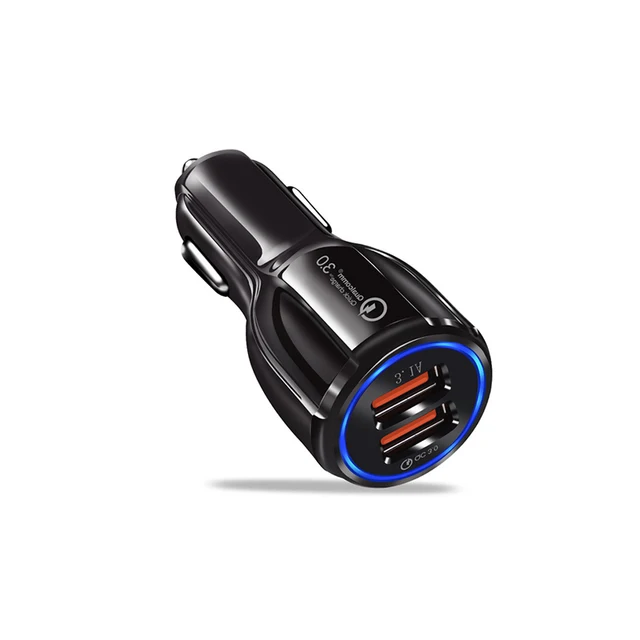 OEM 3.1A Portable Qualcomm Phone fast Charger 2 Port Usb Car Charger Quick Charge 3.0 Car Charger Dual usb