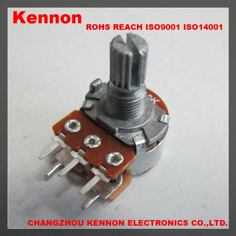 Rotary Potentiometer with Switch for Fan Speed Control B500K B20K Alpha Potentiometer PCB Pin