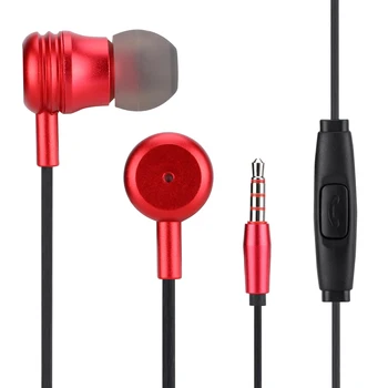 Wholesale Best Quality Earbud Wired Mic Metal Stereo Earphone Heavy Bass Handfree Wired Headset