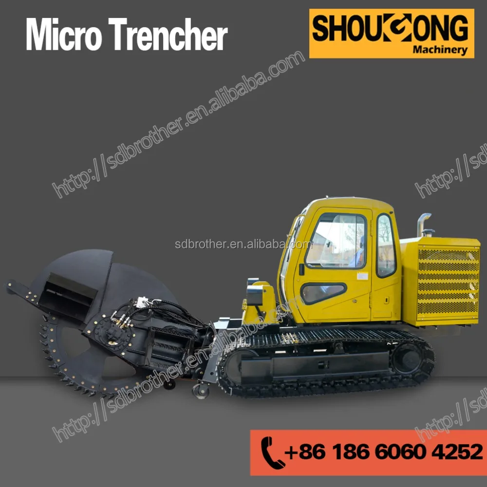 Micro Trenching Machine Fiber Optic Cable Installation