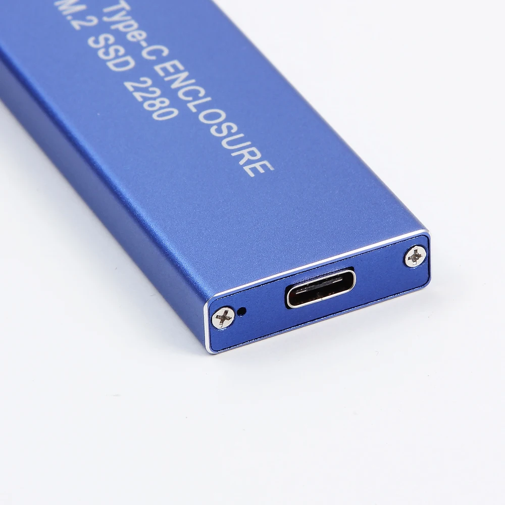 Прямые продажи с фабрики M.2 NGFF к USB3.1 Type-C Мобильный алюминиевый жесткий диск Box