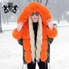 green camouflage with Orange fur