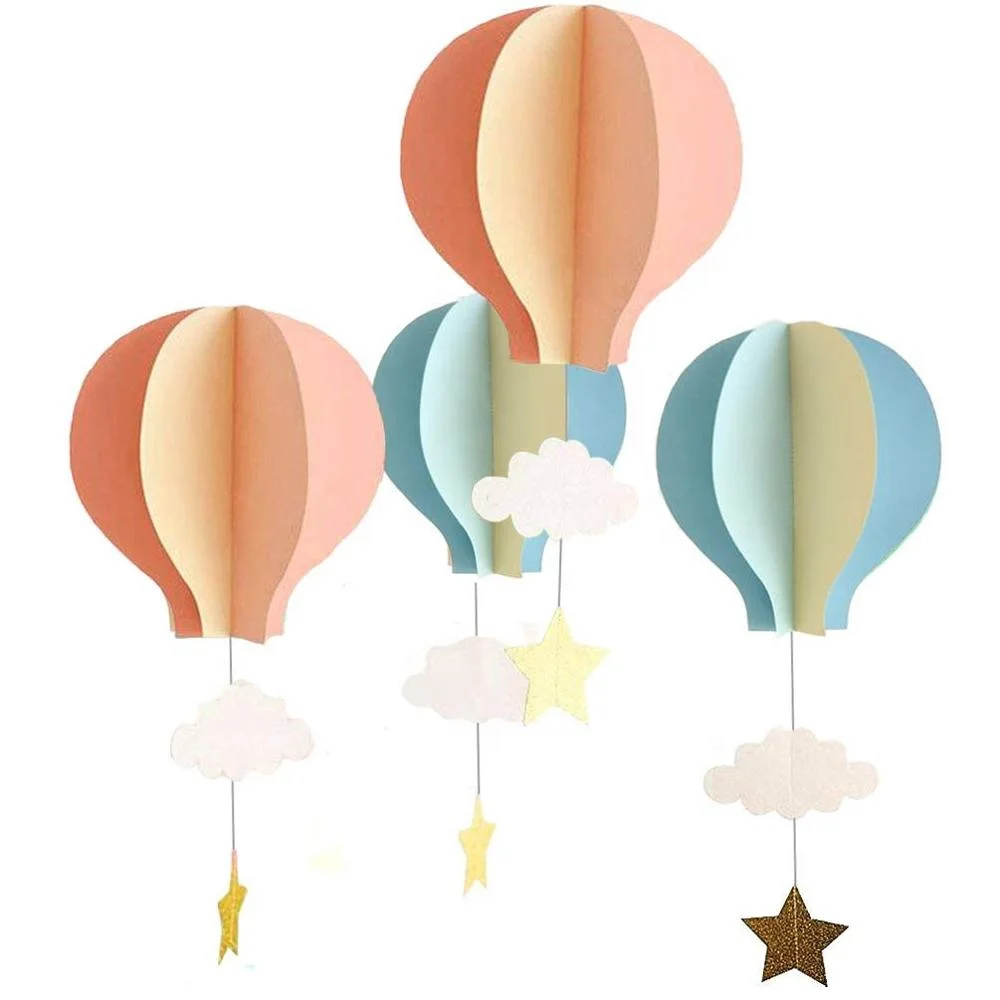 Hot Air Balloon Baby Shower Party Set Paper Party Supplies Invitations Announcements