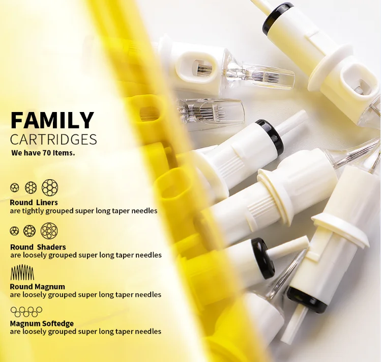 Профессиональная нержавеющая сталь одноразовые картридж иглы татуировки для Перманентный макияж тату-машинка