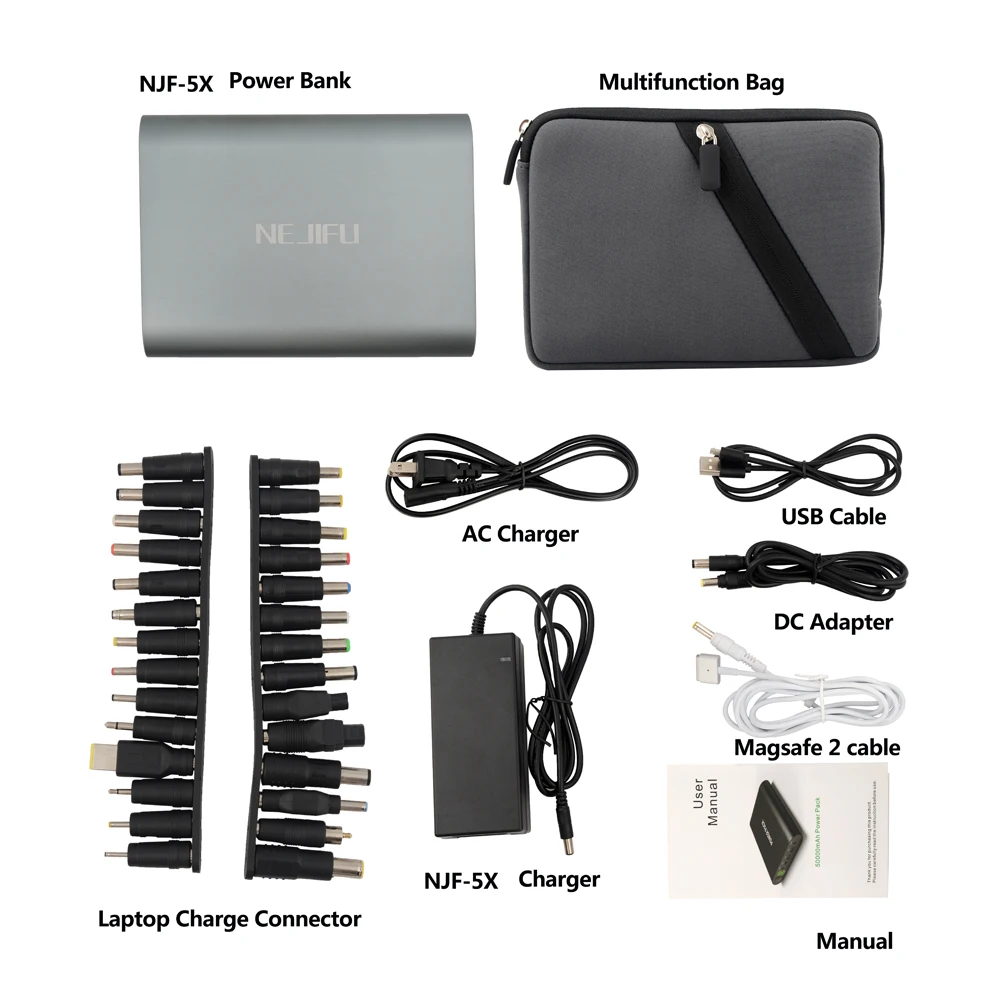 Krisdonia 50000mAh Power Bank, 90W Fast Charging for Laptops, USB