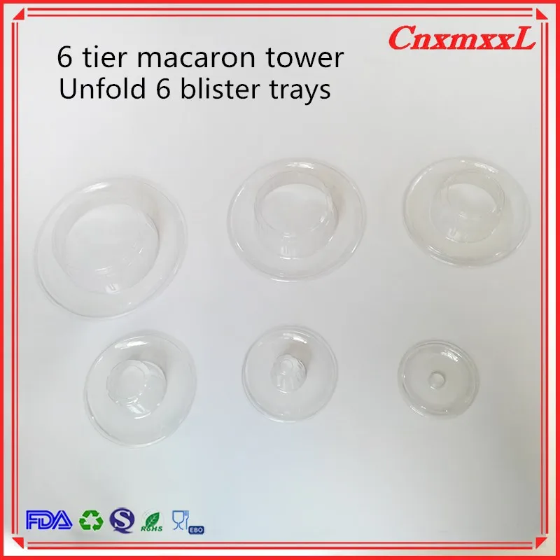 eiffel Tower Macaron Stand 6 Tier clear Blister Macaron Tower