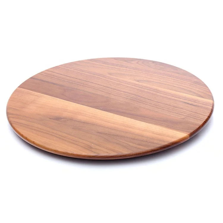 Экологически чистый круглый кухонный обеденный стол, деревянный поворотный стол из орехового дерева, столик «ленивая Сьюзан»