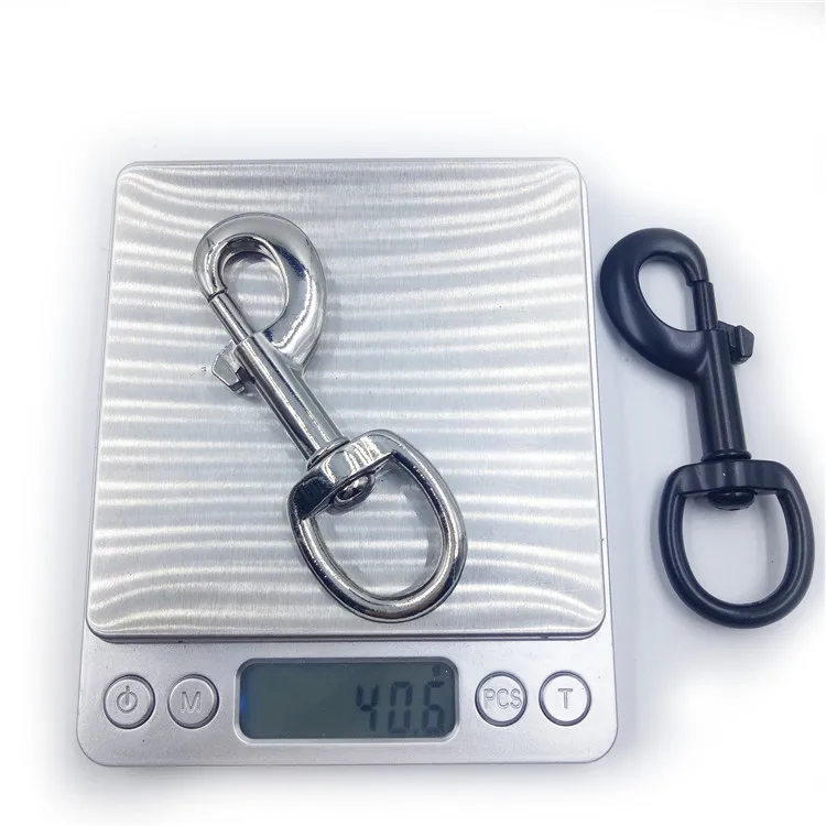 BT-Z789 Metal 1" Snap Hook Dog Leash Zinc Alloy Swivel Bags Silver Carabiner Black 20mm Eye Bolt Snap Buckle Snap