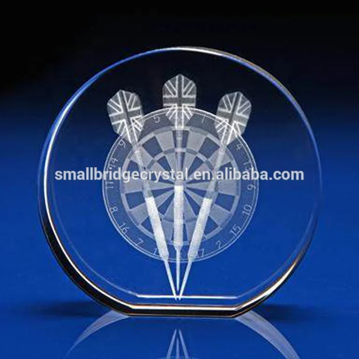 Laser Engraved 3d Laser Engraving Crystal Glass Award Souvenir for Decoration