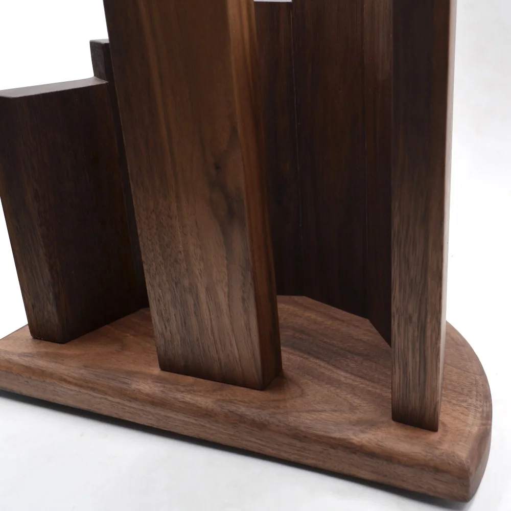 Walnut Magnetic Knife Block - FOR SMALL KNIVES ONLY – 3 Dot Design