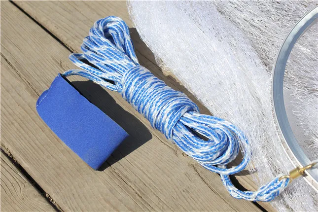 Filet De Pêche à Lancer 10 Pieds (3 M) - Nylon Résistant, Anneau Aluminium - Réutilisable - Pour Ménés, Appâts, étang, Rivière