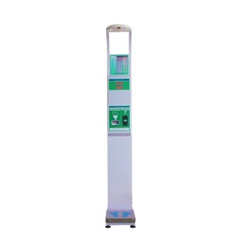 Language spoken coin operated digital height weight machine/electronic body scale