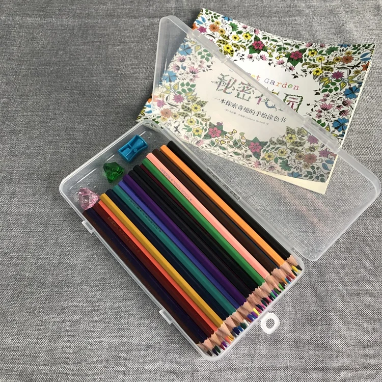Plastic Colored Pencil Case PP Pen Box