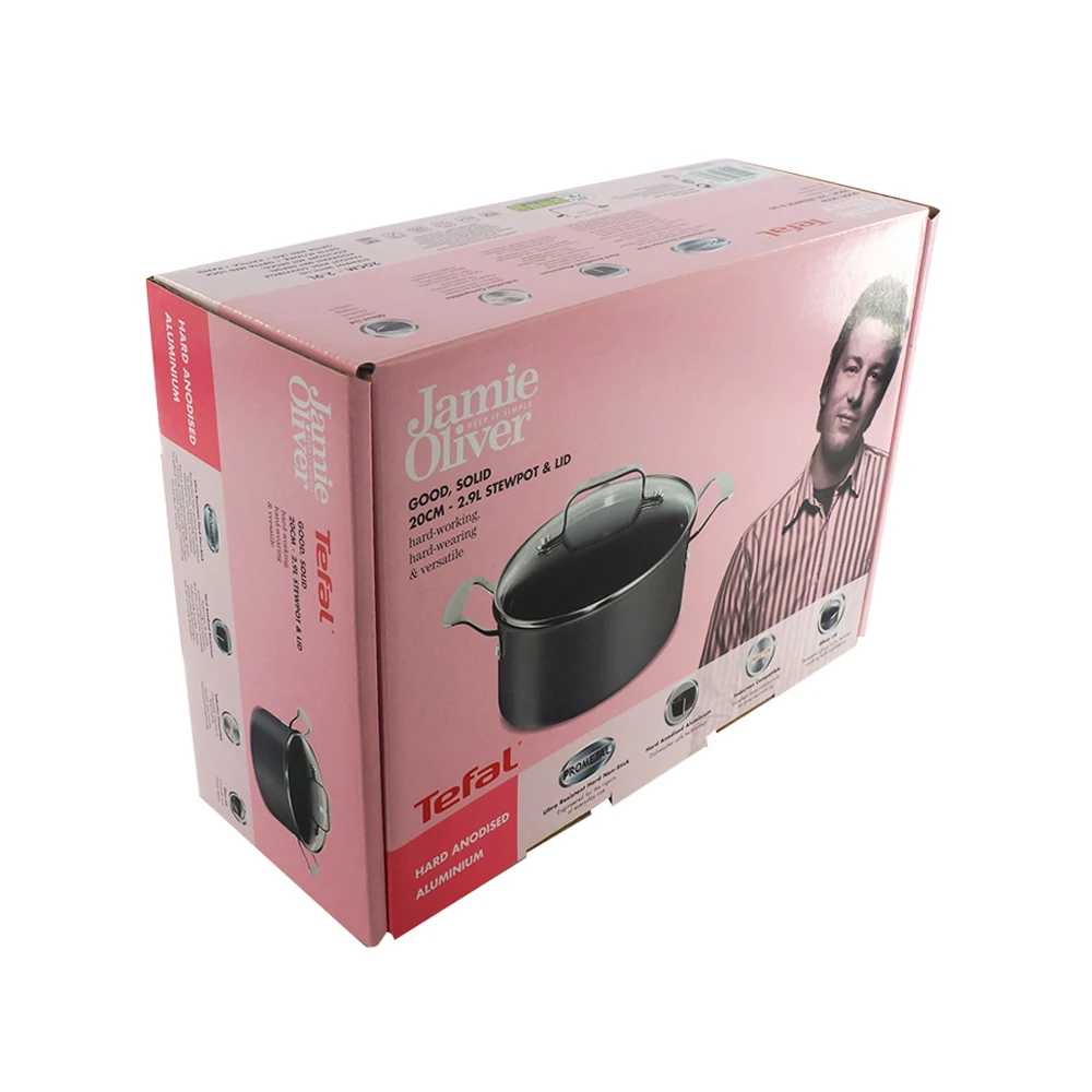 Custom Pink Corrugated Cookware Packaging Box