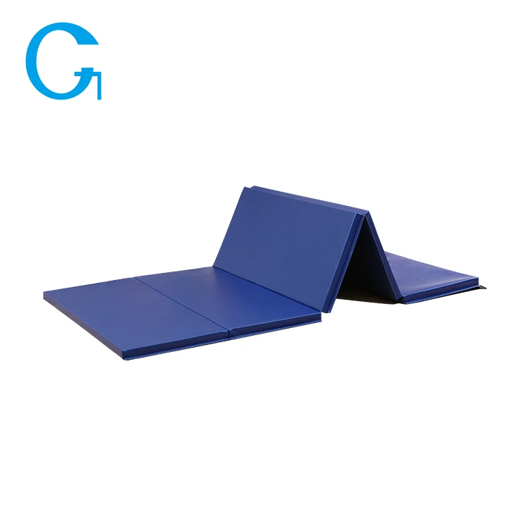 Blue 5 Panels Folding Yoga Mat Soundproof Suitable For Home Gym Use