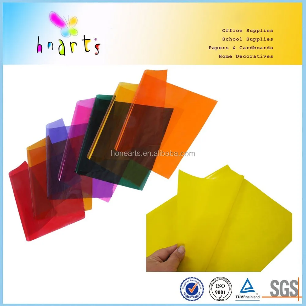 Yellow Cellophane Paper Red Cellophane Paper