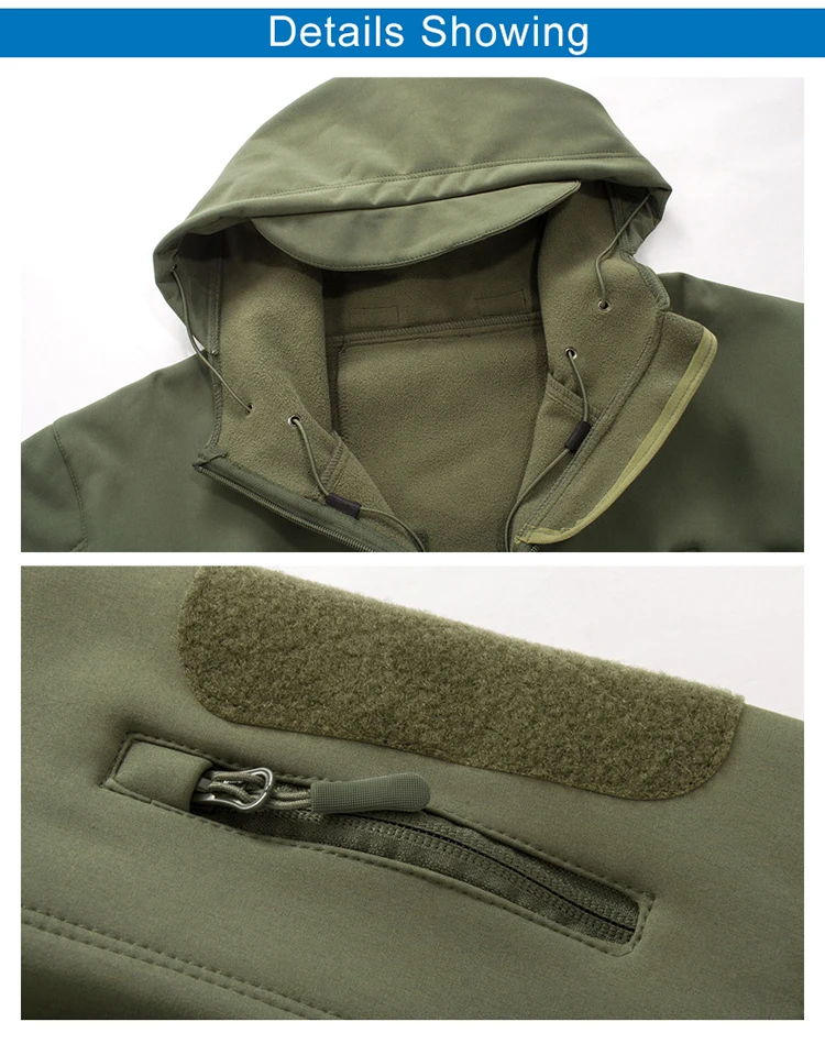 Men's Outdoo Tactical Camouflage Watepoof Softshell Hooded Combat Jacket Hiking Camping Winte Coat Fleece_voghion.com