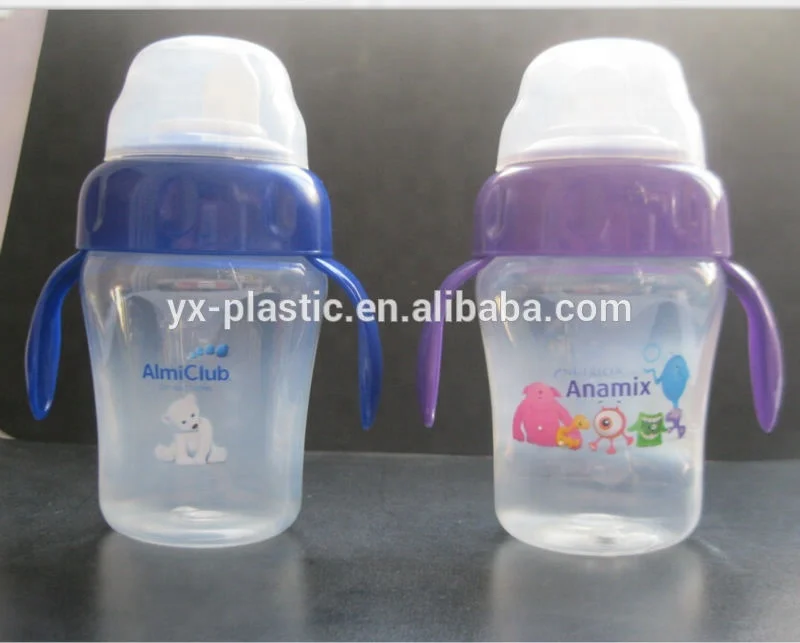 Детские Пластиковые Чашки sippy с соломинкой и ручкой двух
