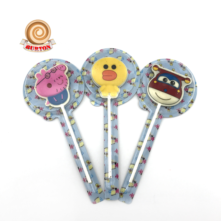 Лидер продаж новый шоколадный молочный мультяшный леденец для