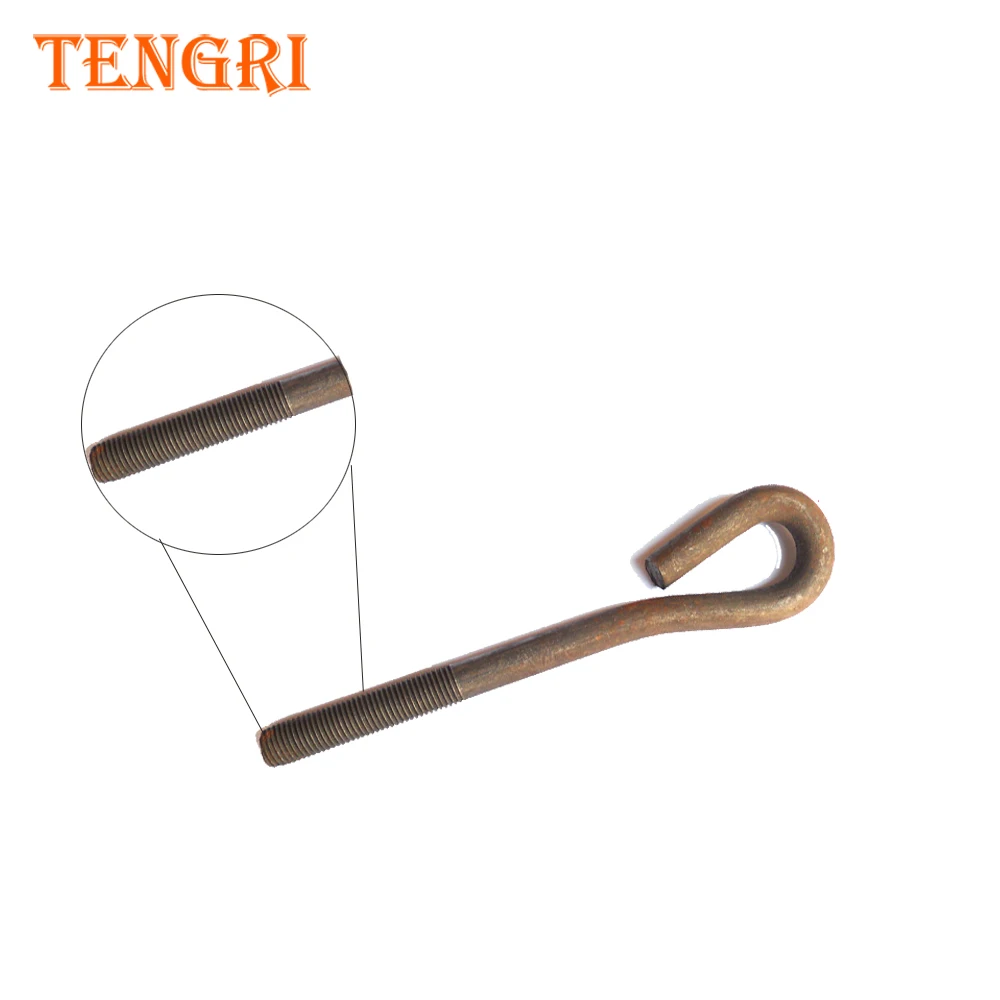 D Type Foundation Anchor Bolt M27 Zinc Plated Steel CLASS 4 From Shanghai Factory