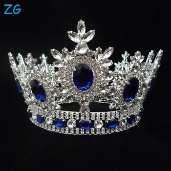 Sparkly Sapphire Blue Crystal Wedding Hair Accessories Beauty Pageant ...