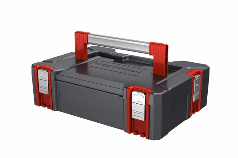 VERTAK Mechanic Modular ABS Plastic Toolbox with Small Middle and Large Stackable Tool Box