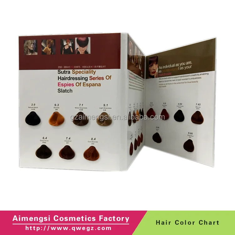 OEM AMS Private Label Custom loreal Hair Color Shade Chart Hair swatch Chart Book China Factory