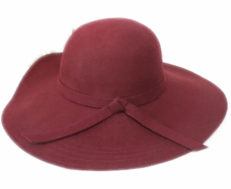 Дамская шерстяная фетровая шляпа/фетровая церковная шляпа из искусственной шерсти для женщин
