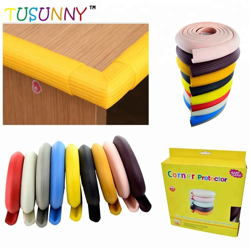 Wall Protector Rubber Stair Edge Rubber Corner Protector for Kids Safety