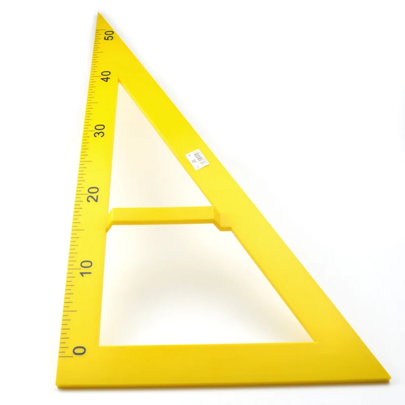 Triangular Ruler School Math Geometry Set Educational Plastic Customized for Teachers OEM Yellow One OPP Bag Ruler 30 Cm Plastic