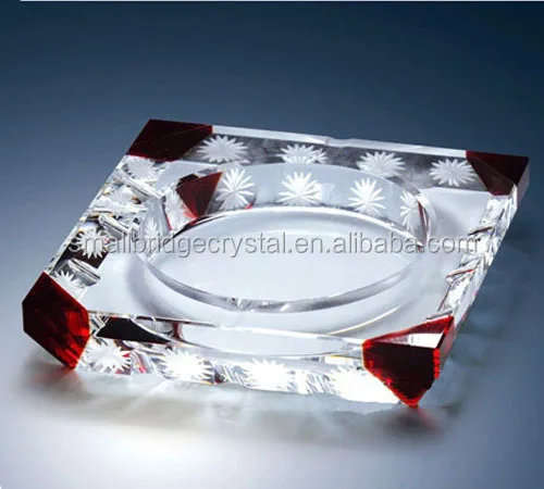 K9 Square Crystal Ashtray For Business Gift