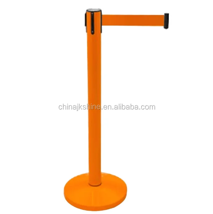 JK High Quality Passenger Line Crowd Control Retractable Belt Barrier/Interior Cordoning Off Ribbon Queue Barrier for Airport